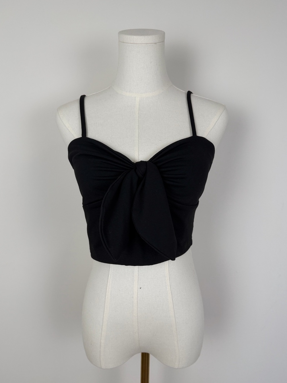 Susana Monaco Tie Front Crop Top Tank L